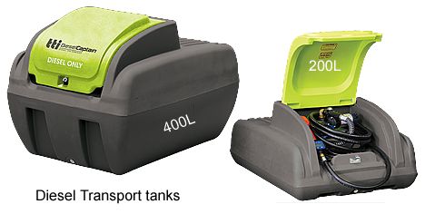 200L and 400L diesel transport tanks